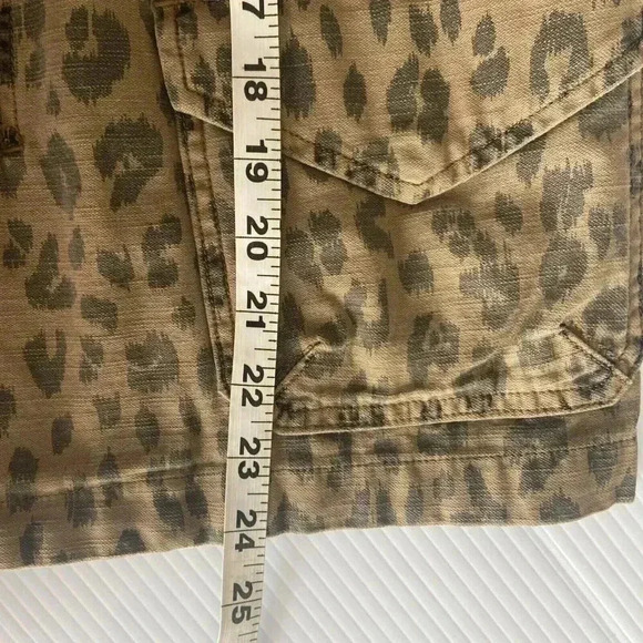 Frame Cheetah Cargo Print Service Jacket Size Small Mobwife Classic Preppy - Picture 9 of 14